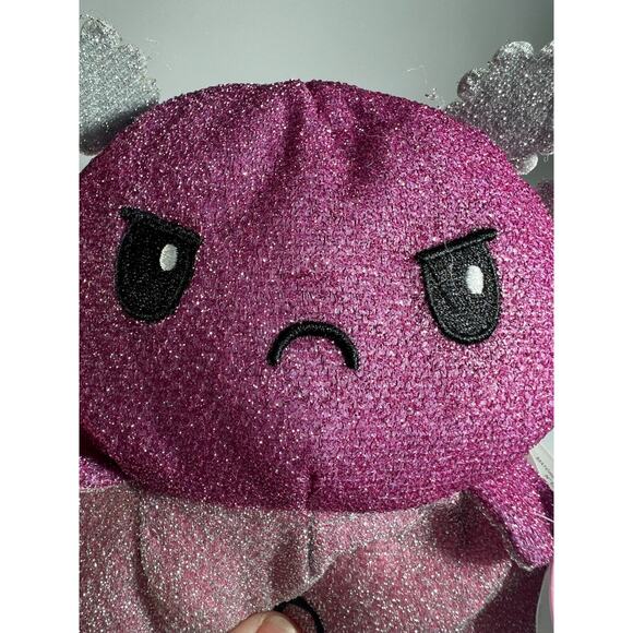 TeeTurtle The Original Reversible Axolotl Plushie Pink Purple Sparkle NEW - Picture 12 of 15